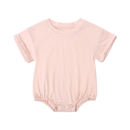 Baby Romper Bamboo Fiber Jumpsuit Casual Newborn Clothes For Boys And Girls Short Sleeve Bodysuit 3