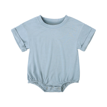 Baby Romper Bamboo Fiber Jumpsuit Casual Newborn Clothes For Boys And Girls Short Sleeve Bodysuit 10