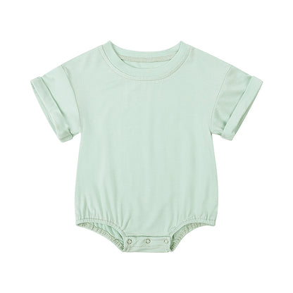Baby Romper Bamboo Fiber Jumpsuit Casual Newborn Clothes For Boys And Girls Short Sleeve Bodysuit 12