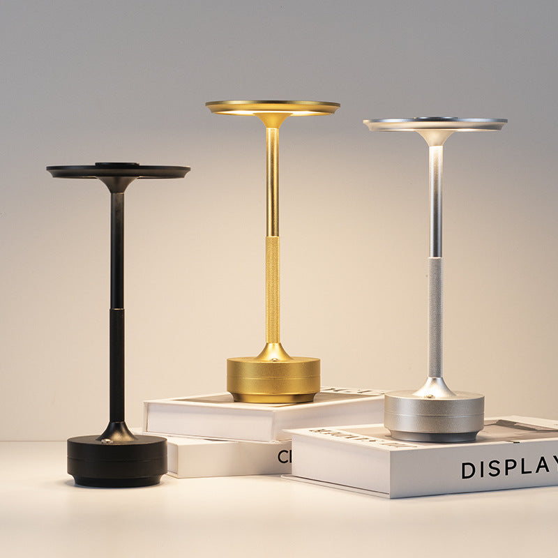 Rechargeable Vintage Desk Lamp, Touch Dimming LED, USB Portable Charging, Atmosphere Night Light for Coffee Shop, Bar