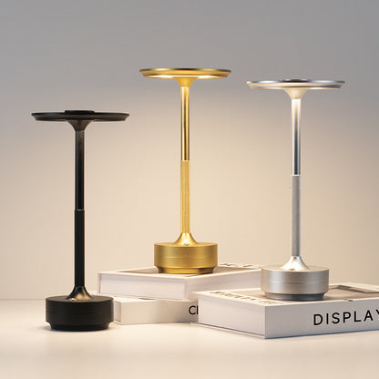 Rechargeable Vintage Desk Lamp, Touch Dimming LED, USB Portable Charging, Atmosphere Night Light for Coffee Shop, Bar