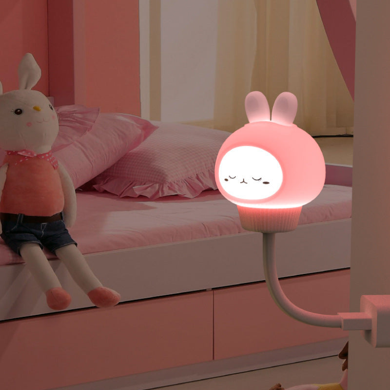 Cute Cartoon Night Light, USB LED Bedside Lamp, Bear Chick Kitten for Kids Bedroom Decor