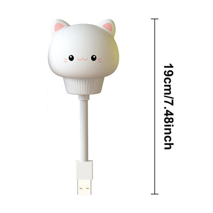 Cartoon Night Light, USB LED Bedside Lamp, Bear Chick Kitten for Kids Bedroom Decor