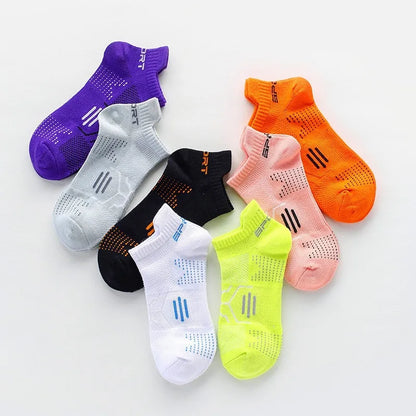 Mesh Thin Breathable Sports Socks, Lightweight Cotton Running Socks for Gym, Fitness & Outdoor Sports