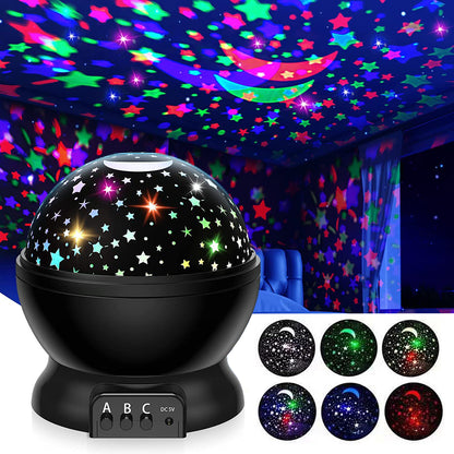 Night Light Projector Rotating Starry Sky Moon Lamp For Nursery Baby Night Light Home Decor 1