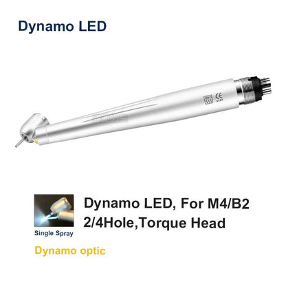 Dental 45° LED High-Speed Handpiece – Push Button E-Generator with Water Spray
