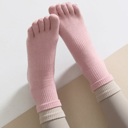 Professional Five Toes Yoga Socks Womens Breathable NonSlip Cotton Pilates  Workout Socks 5