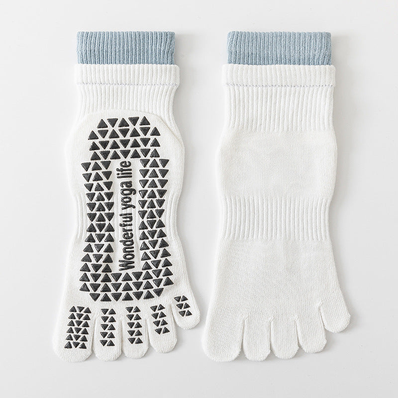 Professional Five Toes Yoga Socks Womens Breathable NonSlip Cotton Pilates  Workout Socks 8