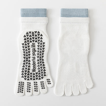 Professional Five Toes Yoga Socks Womens Breathable NonSlip Cotton Pilates  Workout Socks 8