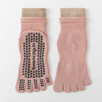 Professional Five Toes Yoga Socks Womens Breathable NonSlip Cotton Pilates  Workout Socks 11