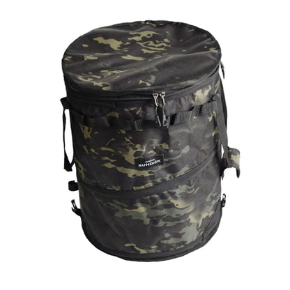 Collapsible Spring Bucket For Travel Oxford Cloth Trash Cans Folding Camping Clothes Sundry Storage 4