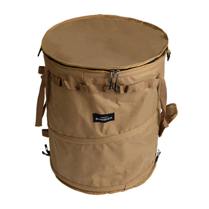 Collapsible Spring Bucket For Travel Oxford Cloth Trash Cans Folding Camping Clothes Sundry Storage 8