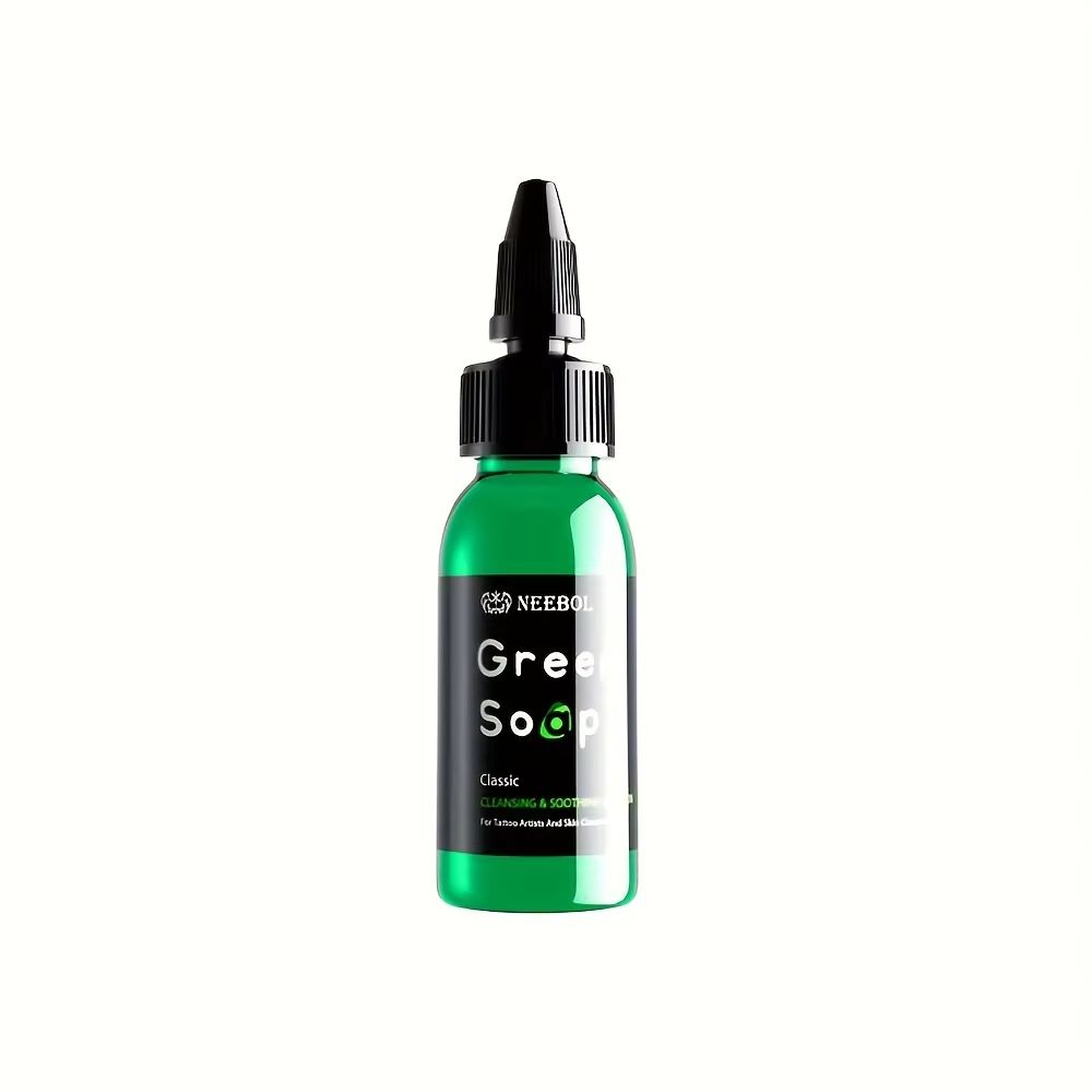 Tattoo Green Soap With Squeeze Bottle  Liquid Cleaning Solution For Aftercare 6