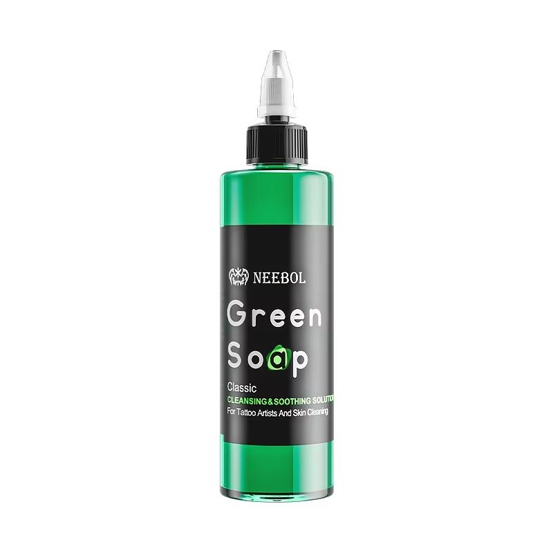 Tattoo Green Soap With Squeeze Bottle  Liquid Cleaning Solution For Aftercare 7