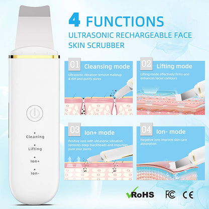 Facial Skin Cleansing Ultrasonic Skin Scrub Skincare Tools Pore Blackhead Cleaning Machine Deep Fac 3