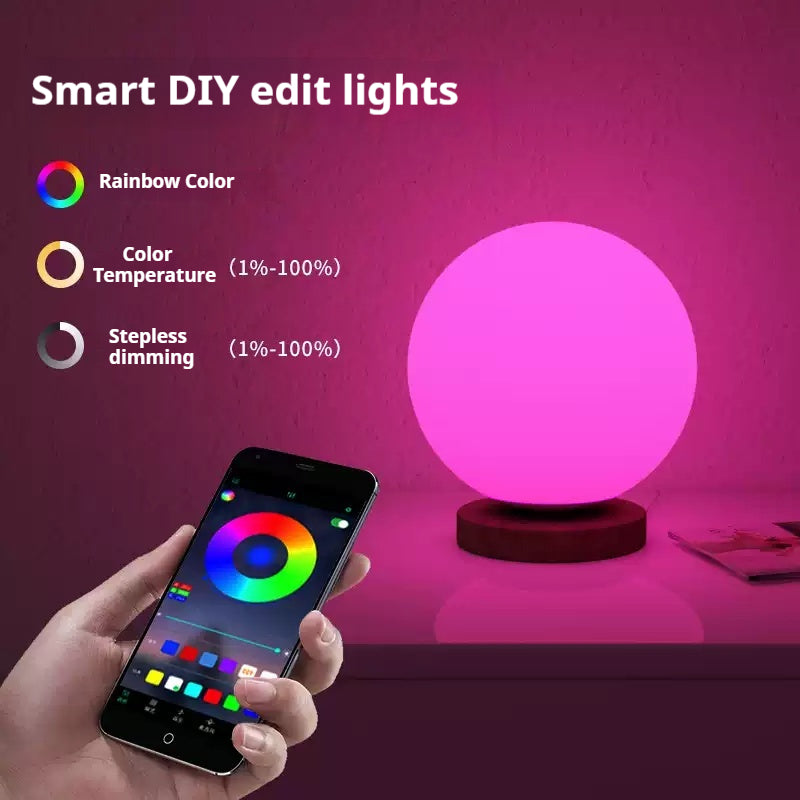 USB Rechargeable LED Table Lamp, Color Changing Night Light, for Bedroom, Office, and Living Room