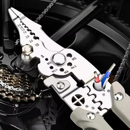 Multi Functional Electrician Pliers for Wire Splitting Stripping Crimping