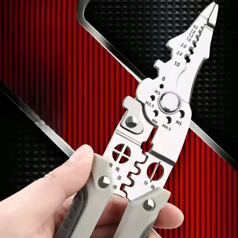 Multi Functional Electrician Pliers For Wire Splitting Stripping Crimping 1