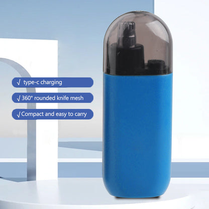Portable electric nose clipper USB rechargeable, 150mAh lithium battery, mini compact design fast charging USB interface
