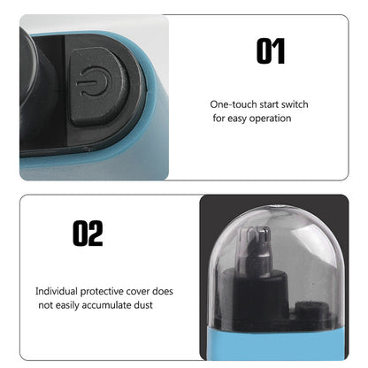 Portable electric nose clipper USB rechargeable, 150mAh lithium battery, mini compact design fast charging USB interface