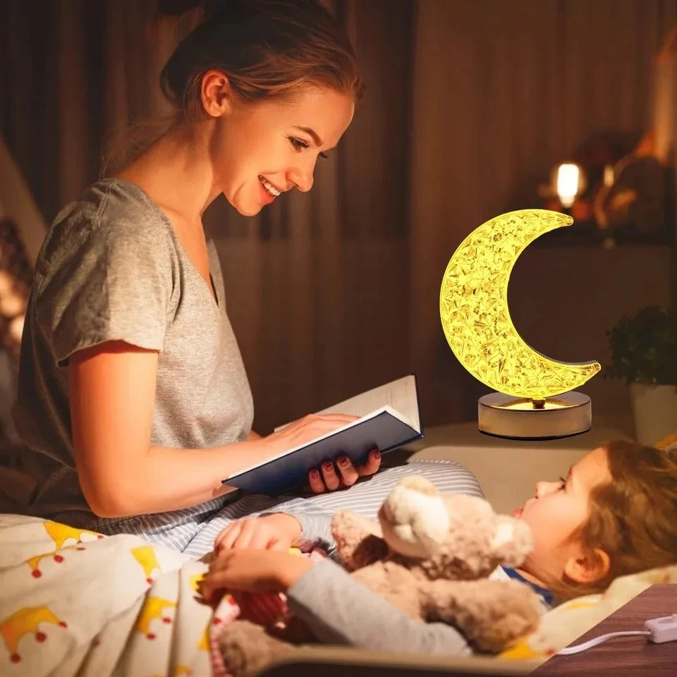 3D Moon Lamp USB Bedside Table Light Crystal Touch Dimming Night Light For Bedroom Girls Room Aesth 3
