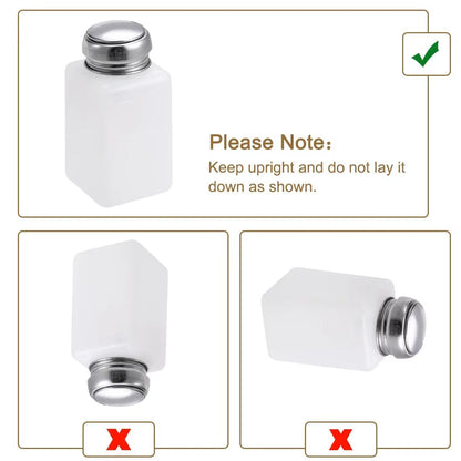 200ML Portable Press Refillable Dispenser  Alcohol UV Gel  Nail Polish Cleaner Bottle 5