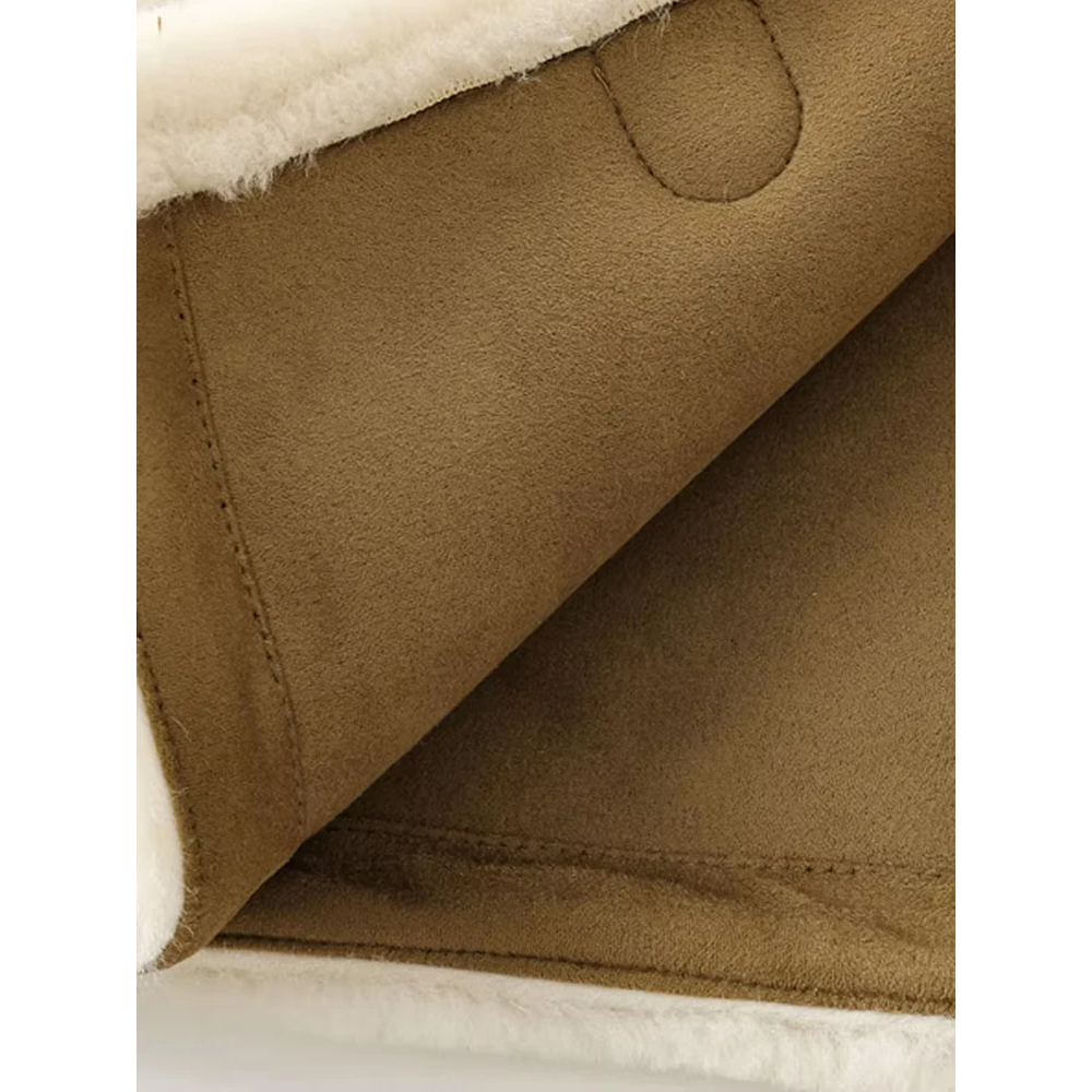 Autumn New Women's Faux Fur Jacket, Thick Fashion Coat, Warm Long Sleeve Outerwear with Front Toggle, Chic Tops