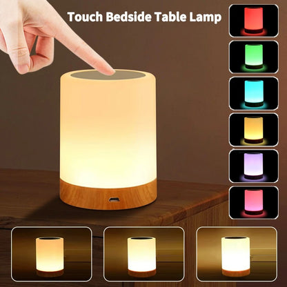 Smart Touch Bedside Table Lamp 16 RGB Colors USB Rechargeable Night Light Desk Lamp Bedroom Decorat 2