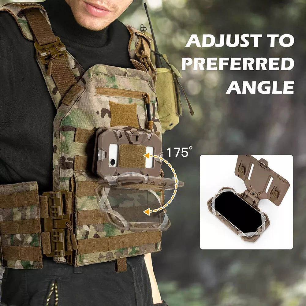 Folding Navigation Board Tactical Phone Holder Airsoft Hunting Vest Accessories Cellphone Hold Gear 4