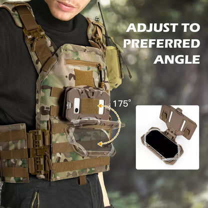 Folding Navigation Board Tactical Phone Holder Airsoft Hunting Vest Accessories Cellphone Hold Gear 4