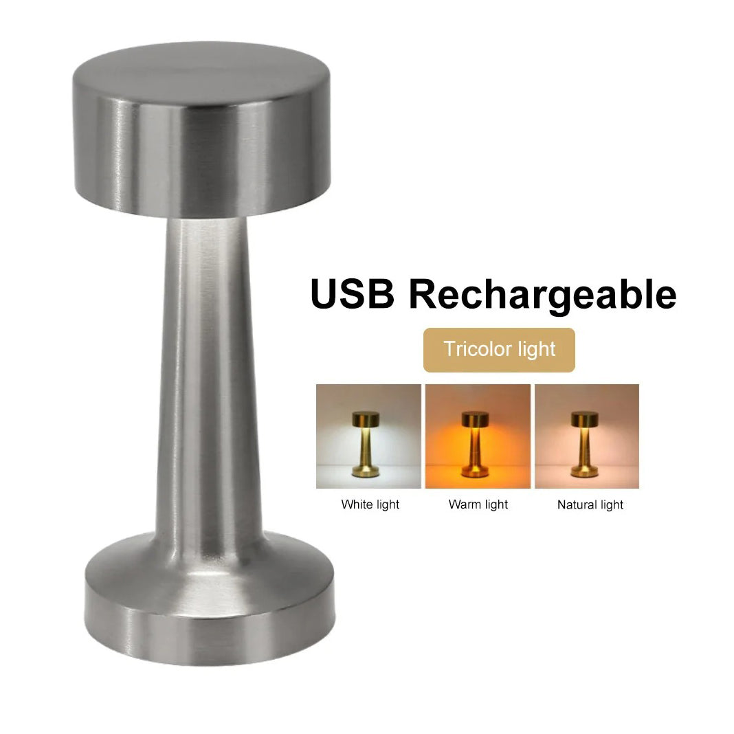 Metal Rechargeable Table Lamp Touch Point LED Mood Lighting Bedside Night Light Desktop And Restaur 6