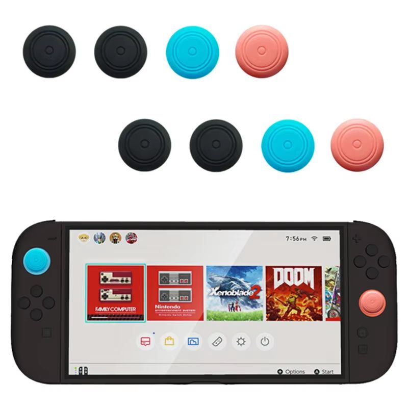 8pcs Silicone Thumb Stick Caps – Enhanced Grip Joystick Covers for Nintendo Switch