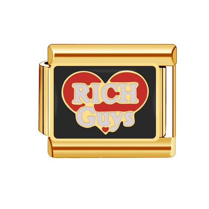 Italian Charm Bracelet  9mm Gold DIY Luxury Ocean  Beach Design 13