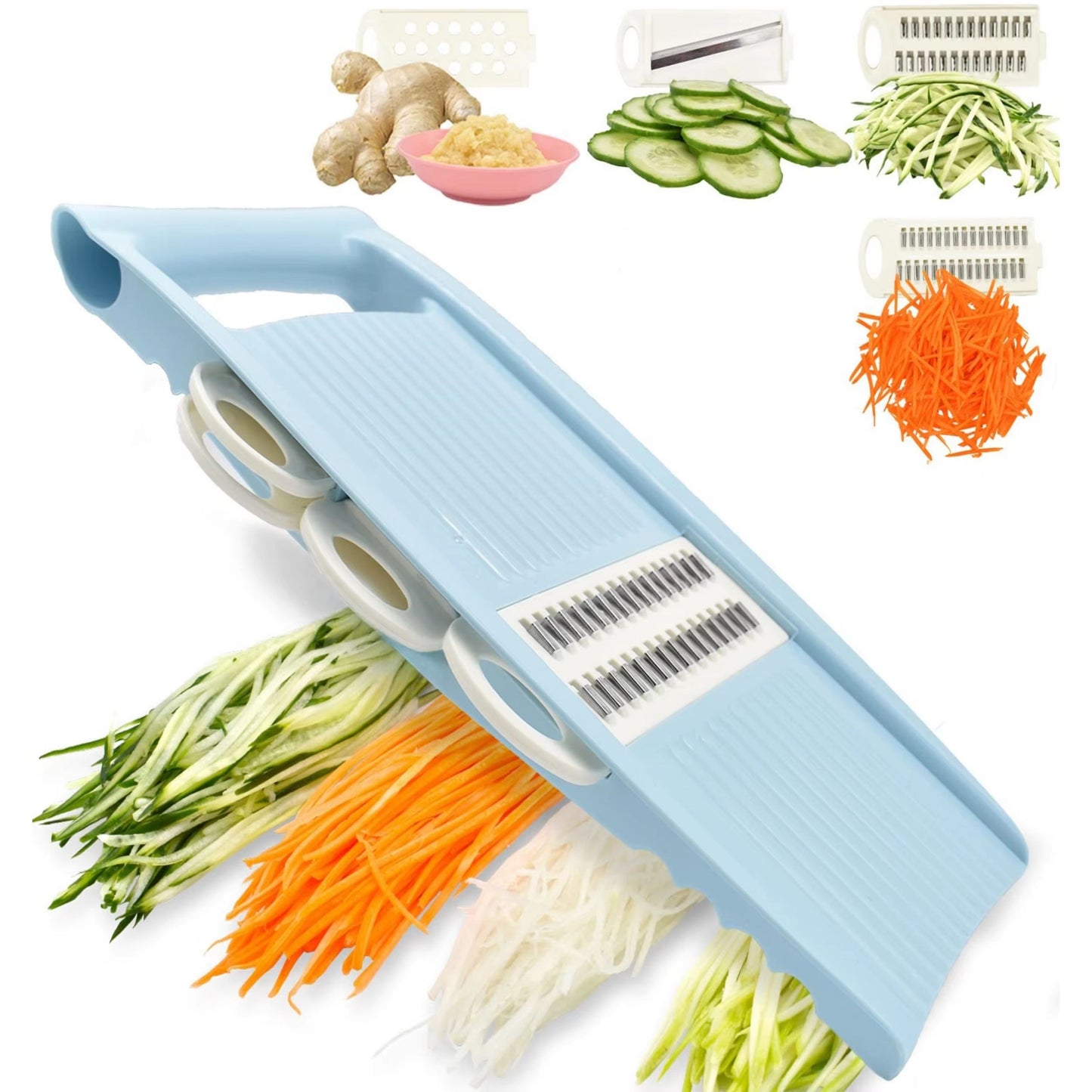 5-in-1 Multifunctional Vegetable & Fruit Slicer – Manual Kitchen Food Chopper