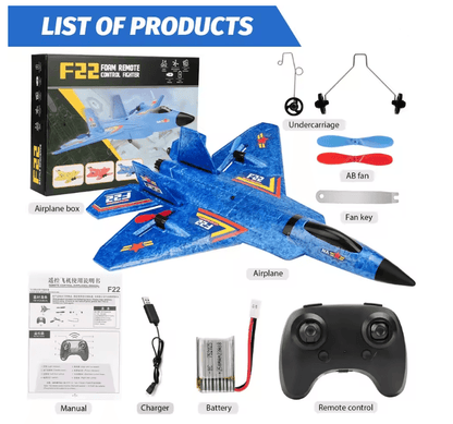 SkyRaptor F22 RC Jet Glider With LED Lights And 24G Remote Control 4