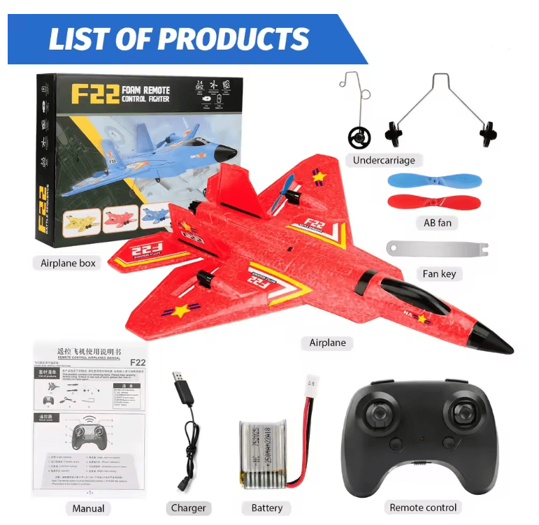 SkyRaptor F22 RC Jet Glider With LED Lights And 24G Remote Control 5