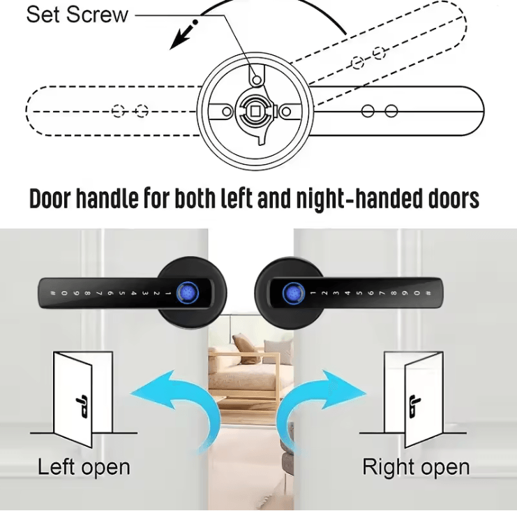 SmartSecure M5 Tuya Fingerprint Door Lock With App Control And Keyless Entry 2