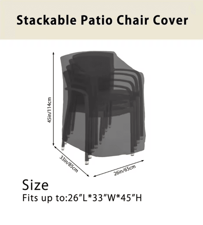 WeatherShield Stackable Patio Chair Cover Waterproof Outdoor Protector 1