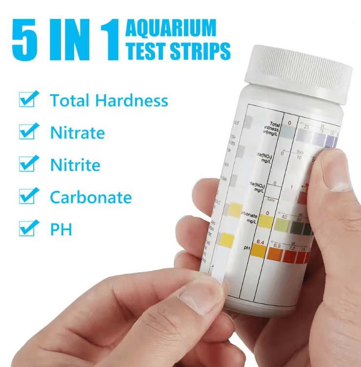 AquaCheck 7 In 1 Aquarium Water Test Strips 100 Count Kit 1