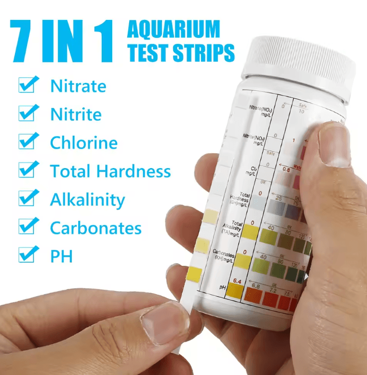 AquaCheck 7 In 1 Aquarium Water Test Strips 100 Count Kit 7