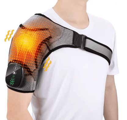 ThermaRelief Heated Shoulder Massage Brace with Vibration Therapy
