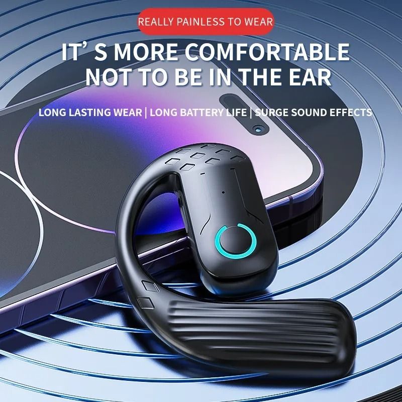 Open Wireless Earphone Bluetooth 5.4 with Rotation and Mic
