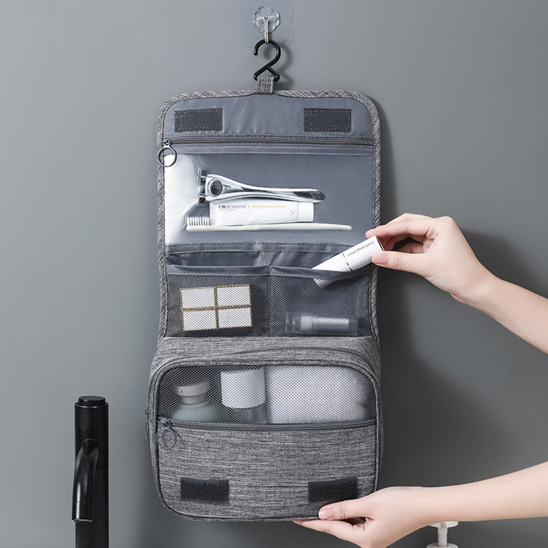 Waterproof Hanging Toiletries Organizer, Oxford Fabric Men, Travel Wash Pouch, Women Cosmetic Bag, Business Portable Bag