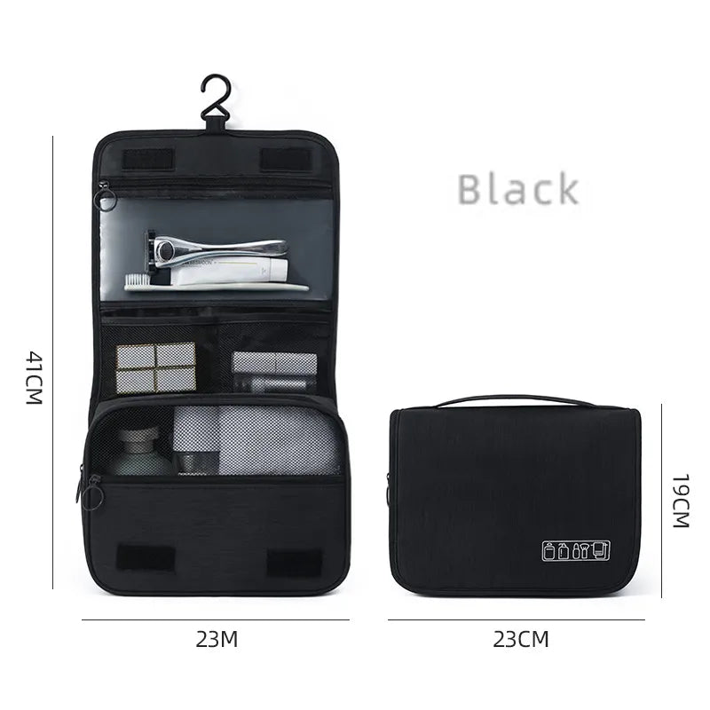 Waterproof Hanging Toiletries Organizer, Oxford Fabric Men, Travel Wash Pouch, Women Cosmetic Bag, Business Portable Bag