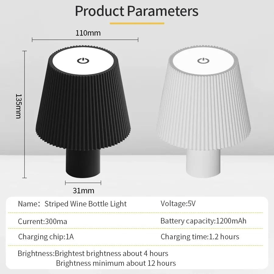 RGB Wireless Bottle Light Rechargeable LED Table Lamp Touch Control For Outdoor Restaurant And Part 3