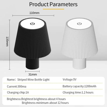RGB Wireless Bottle Light Rechargeable LED Table Lamp Touch Control For Outdoor Restaurant And Part 3