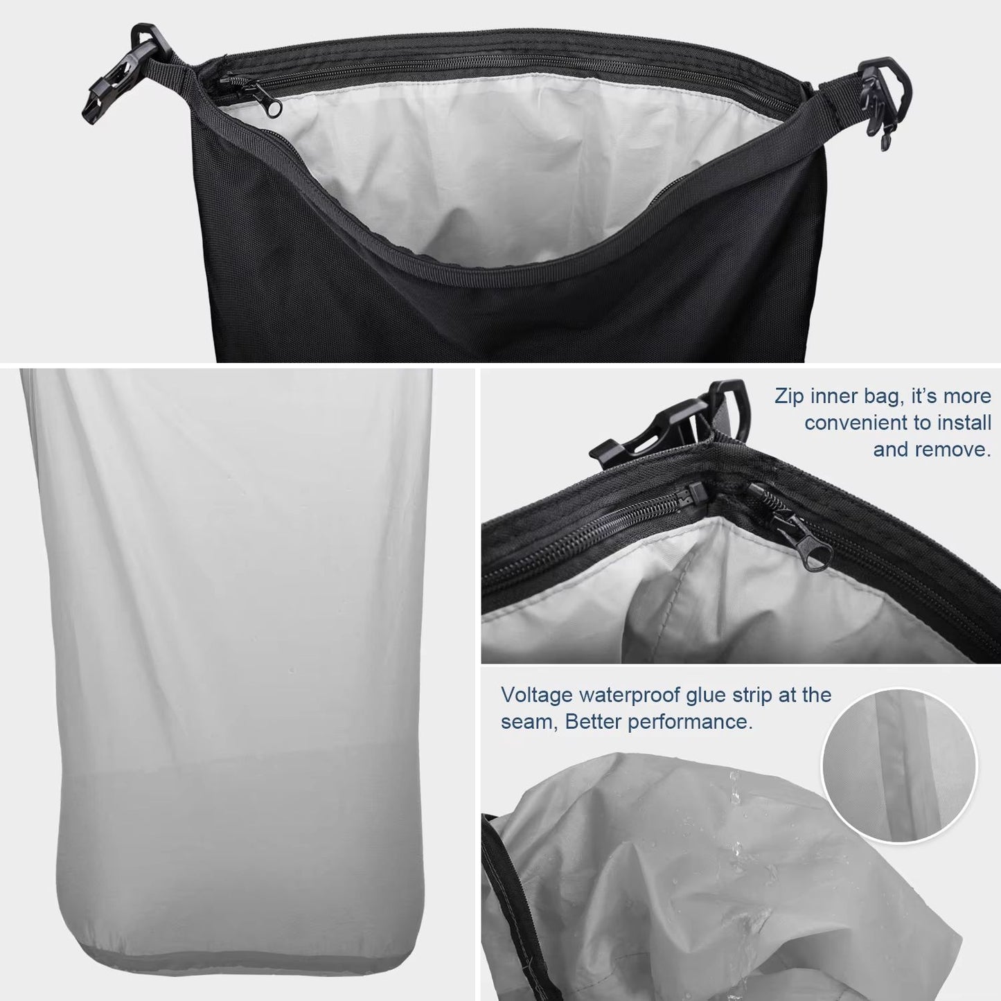 Rhinowalk Waterproof Motorcycle Tail Bag 30L  Expandable Rear Seat  Saddle Luggage For Touring Comm 3
