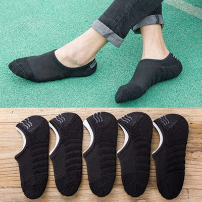 Premium Cotton Sport Socks For Men Breathable Towel Bottom AntiSlip Invisible Boat Socks 7