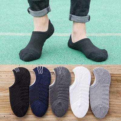 Premium Cotton Sport Socks For Men Breathable Towel Bottom AntiSlip Invisible Boat Socks 8