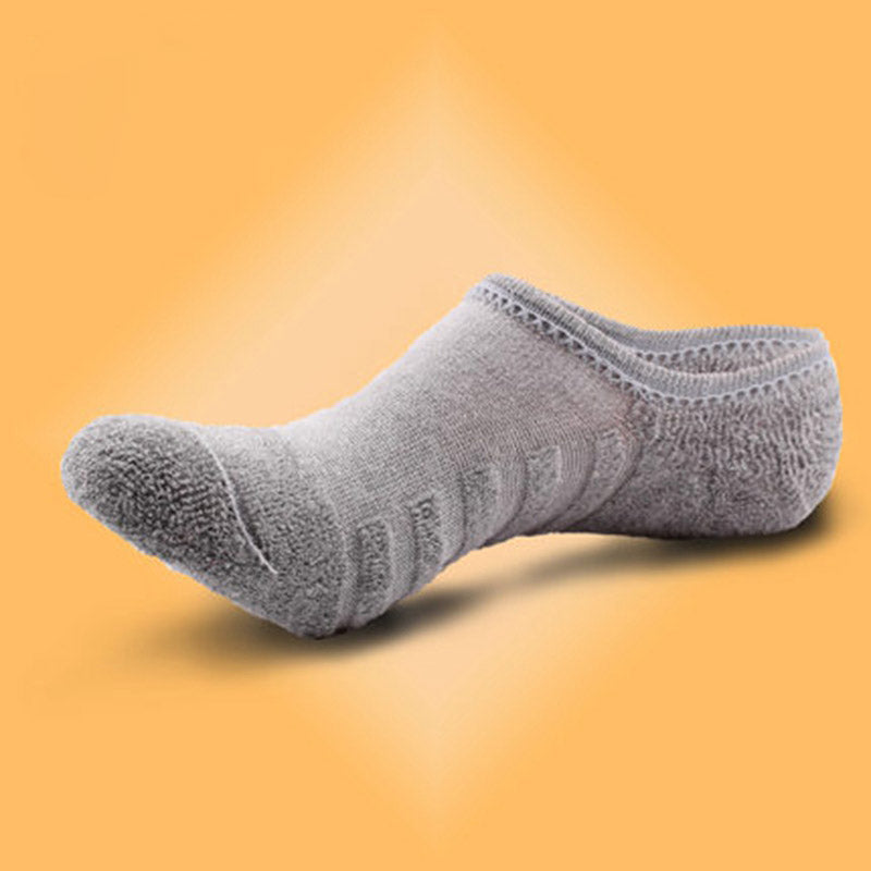Premium Cotton Sport Socks For Men Breathable Towel Bottom AntiSlip Invisible Boat Socks 4